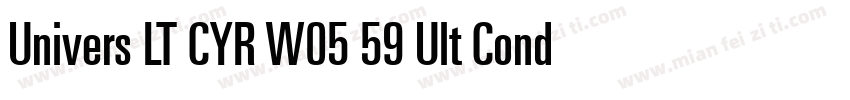 Univers LT CYR W05 59 Ult Cond字体转换